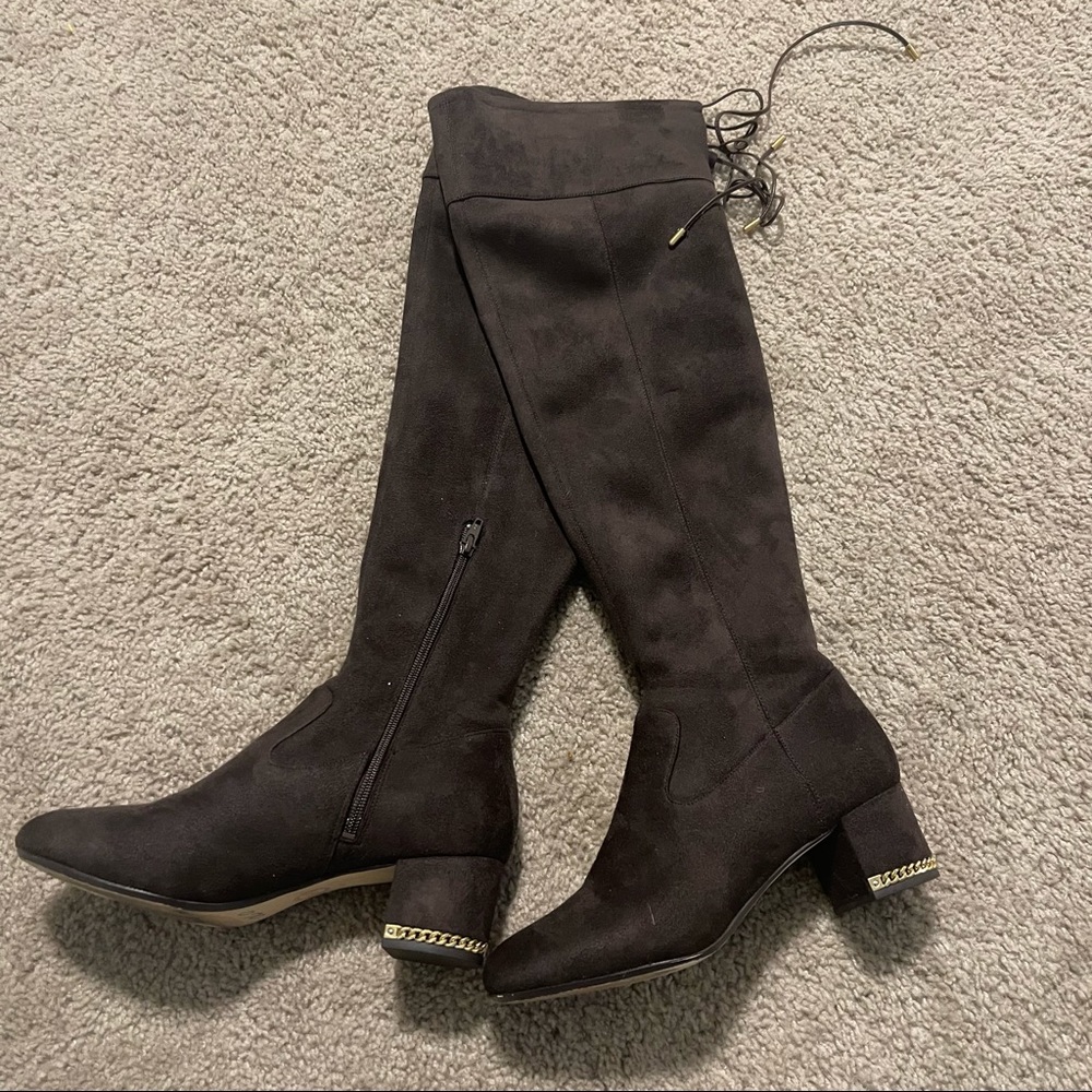 Dark brown suede Michael kors knee high boots